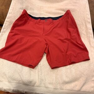adidas Men's Vibrant Red Flat Front Shorts